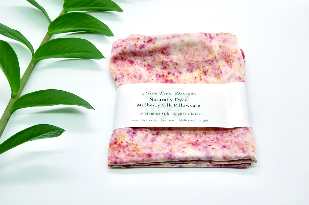 Botanically Dyed Mulberry Silk Pillowcase