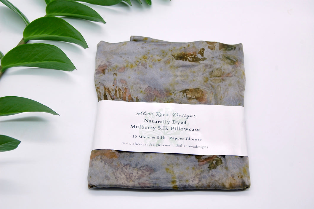 Botanically Dyed Mulberry Silk Pillowcase