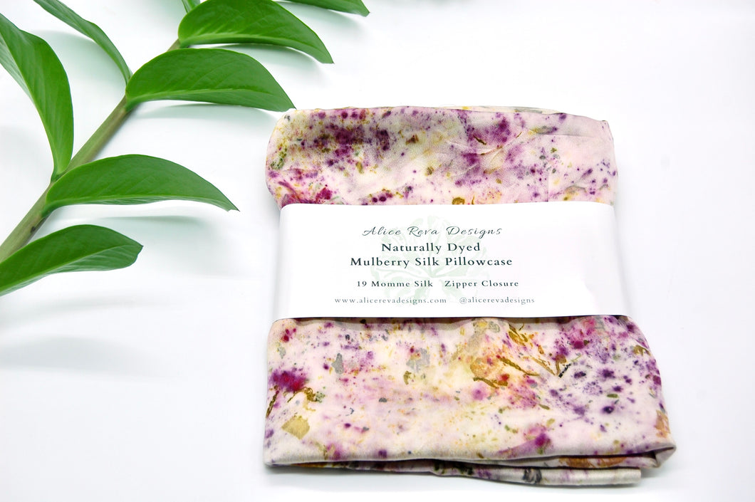 Botanically Dyed Mulberry Silk Pillowcase