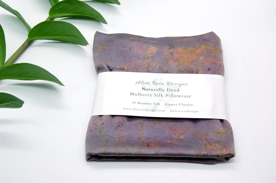 Botanically Dyed Mulberry Silk Pillowcase