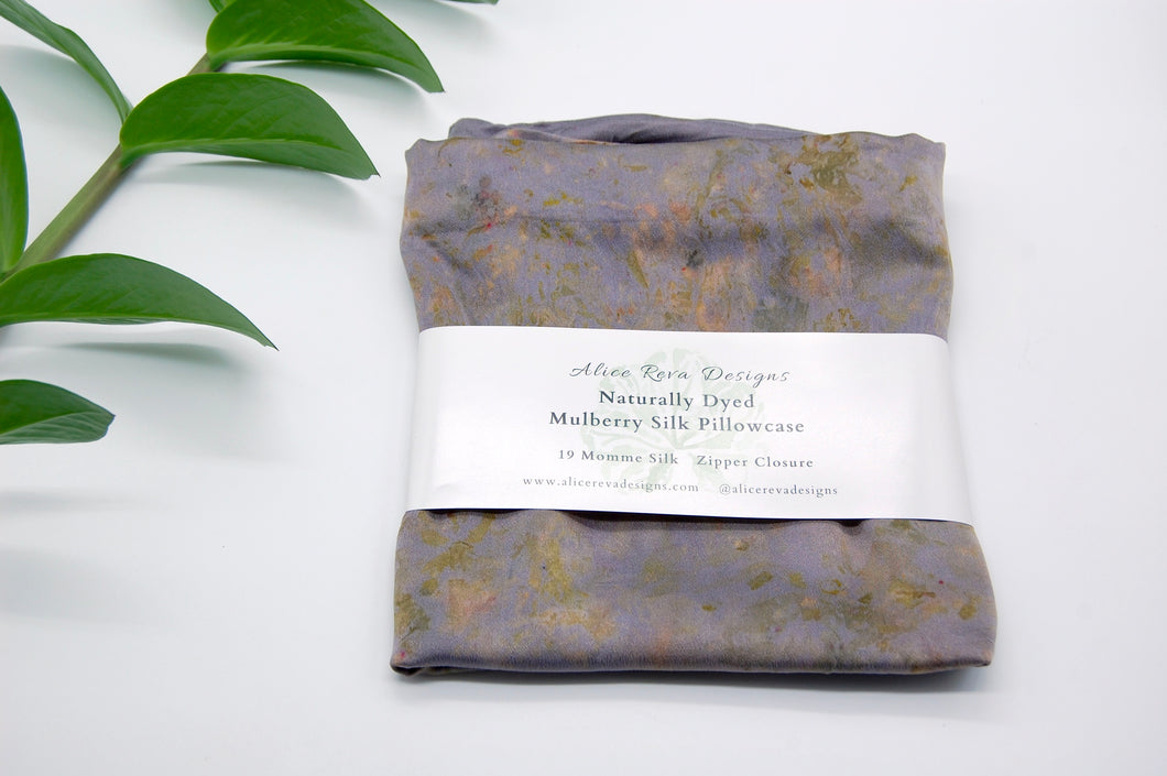 Botanically Dyed Mulberry Silk Pillowcase