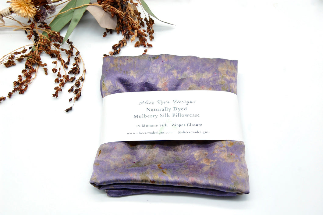 Botanically Dyed Mulberry Silk Pillowcase