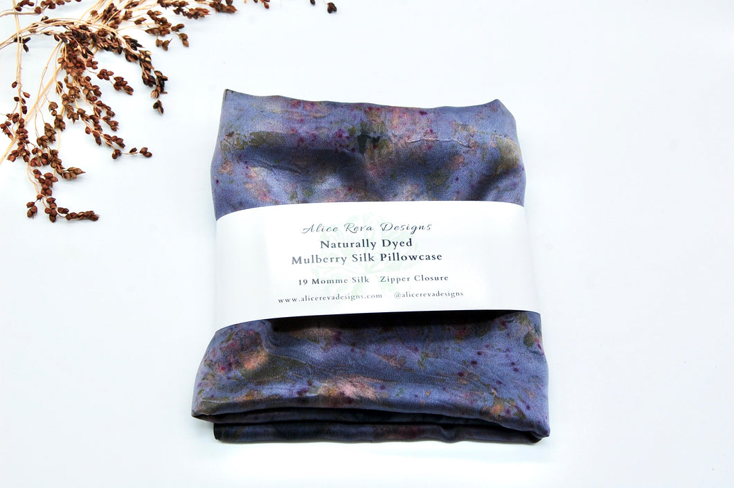 Botanically Dyed Mulberry Silk Pillowcase