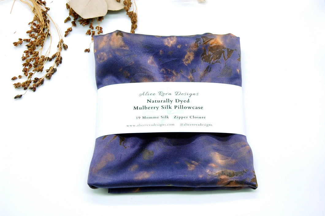 Botanically Dyed Mulberry Silk Pillowcase