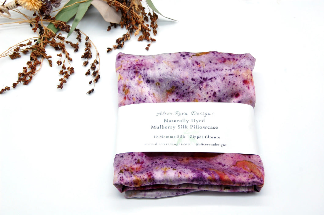 Botanically Dyed Mulberry Silk Pillowcase