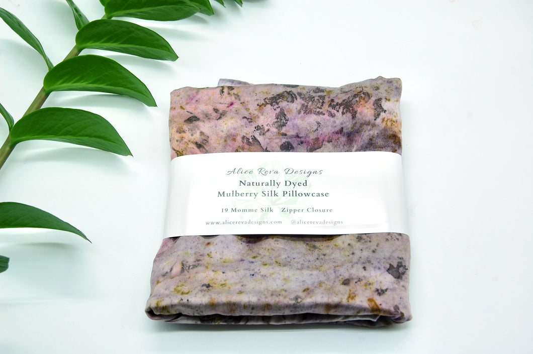 Botanically Dyed Mulberry Silk Pillowcase