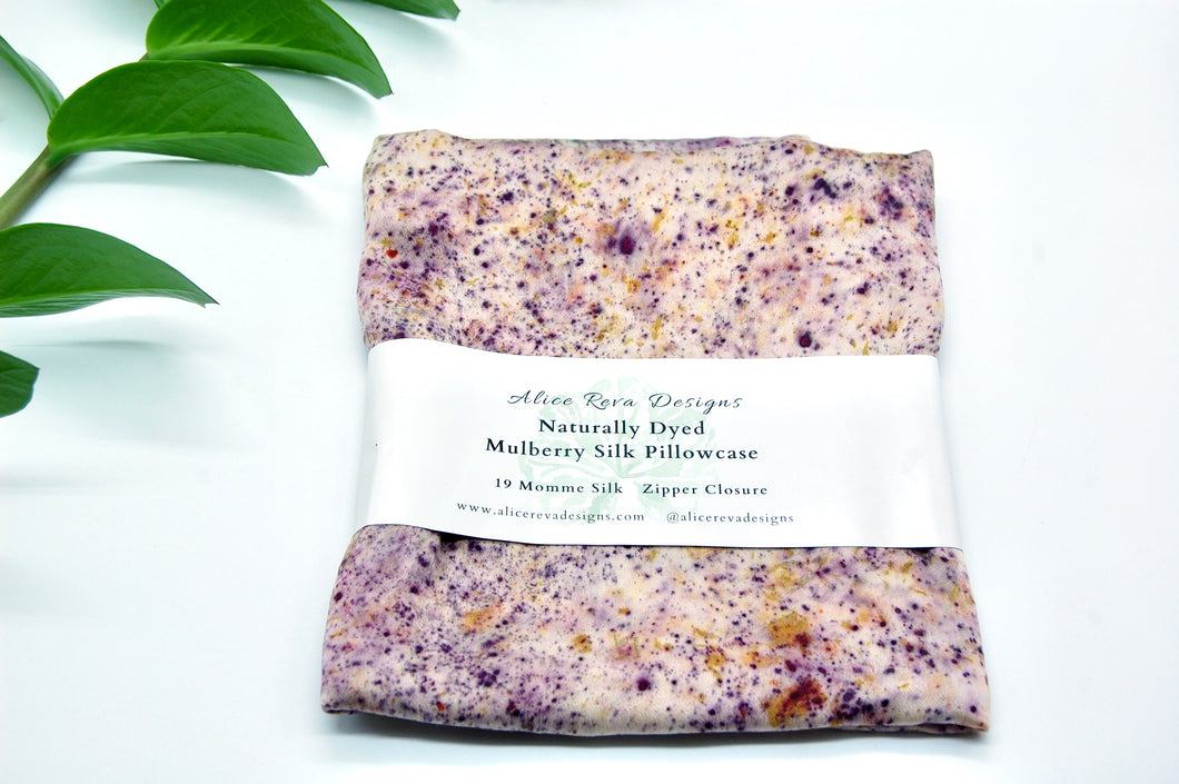 Botanically Dyed Mulberry Silk Pillowcase