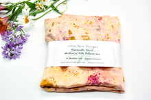 Load image into Gallery viewer, Botanically Dyed Mulberry Silk Pillowcase
