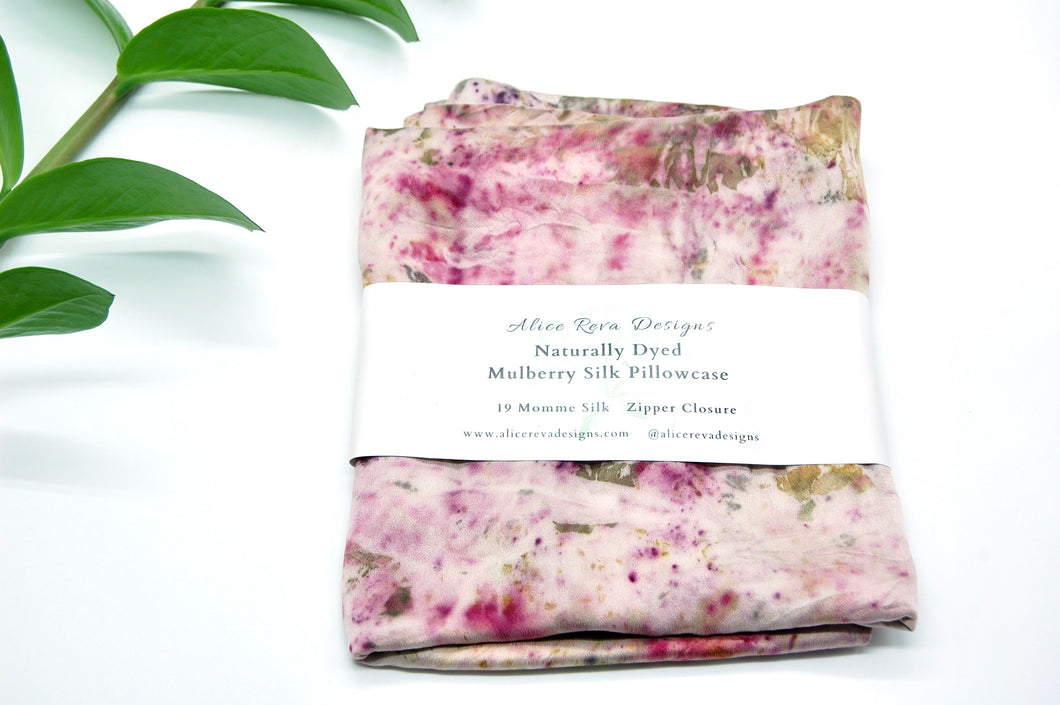 Botanically Dyed Mulberry Silk Pillowcase