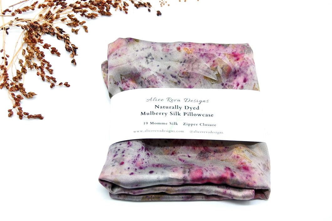 Botanically Dyed Mulberry Silk Pillowcase