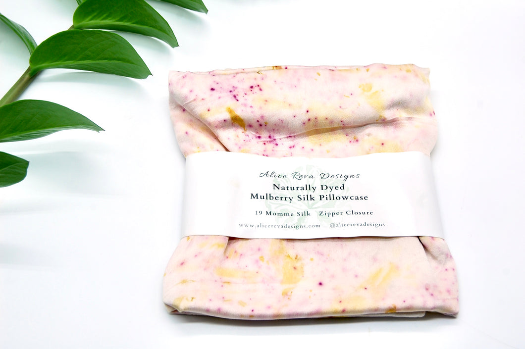 Botanically Dyed Mulberry Silk Pillowcase