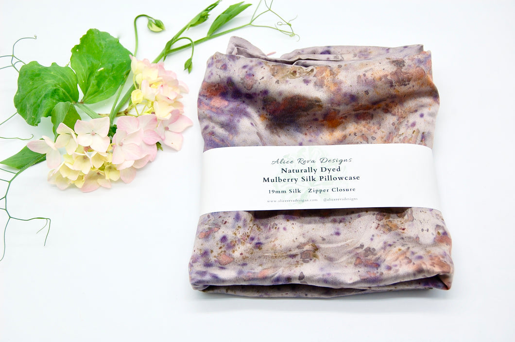 Botanically Dyed Mulberry Silk Pillowcase