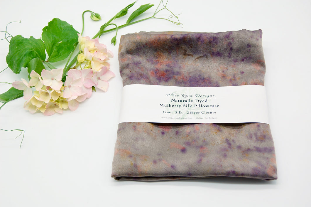 Botanically Dyed Mulberry Silk Pillowcase