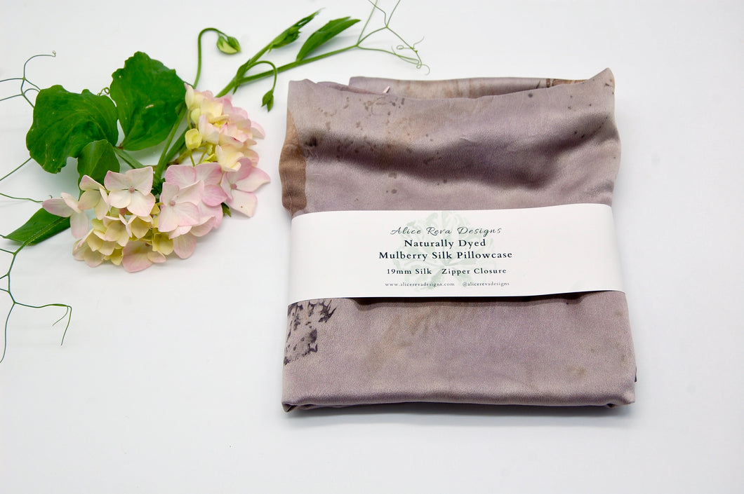 Botanically Dyed Mulberry Silk Pillowcase