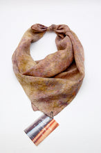 Load image into Gallery viewer, Botanically Dyed Silk Bandana  - Habotai Silk
