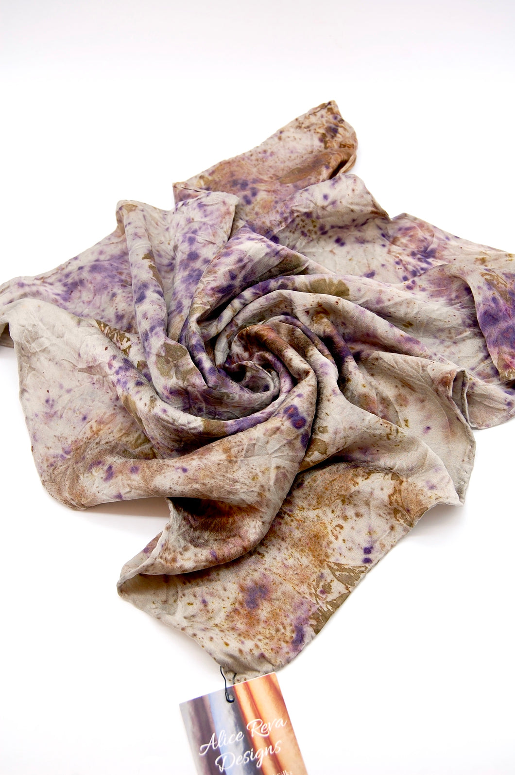 Botanically Dyed Silk Bandana - Charmeuse Silk