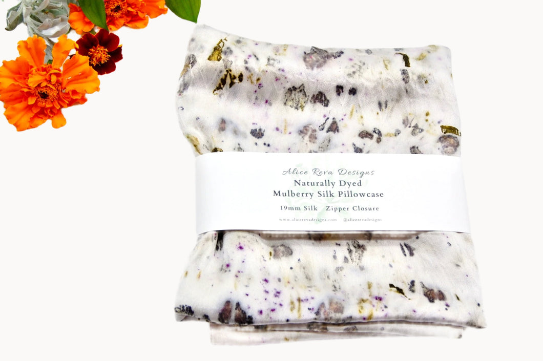 Botanically Dyed Mulberry Silk Pillowcase