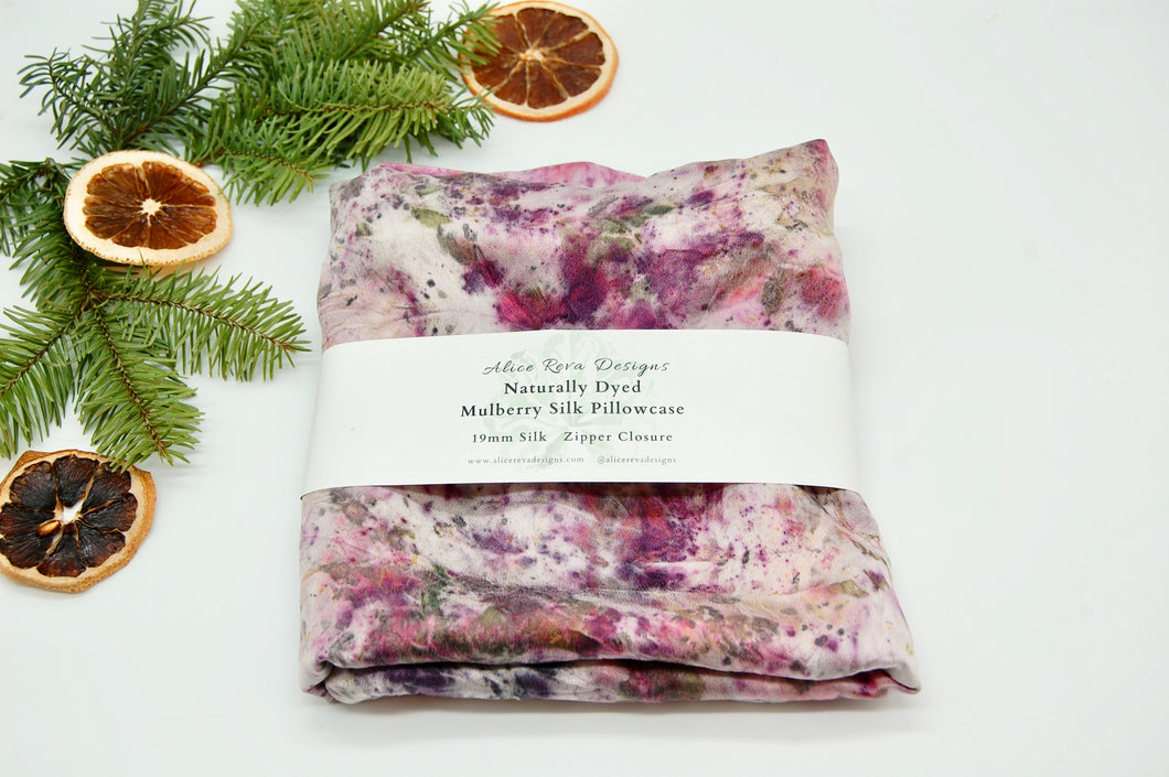 Botanically Dyed Mulberry Silk Pillowcase