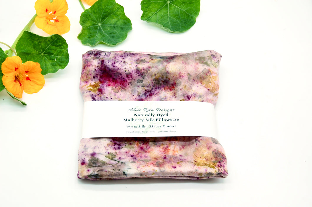 Botanically Dyed Mulberry Silk Pillowcase