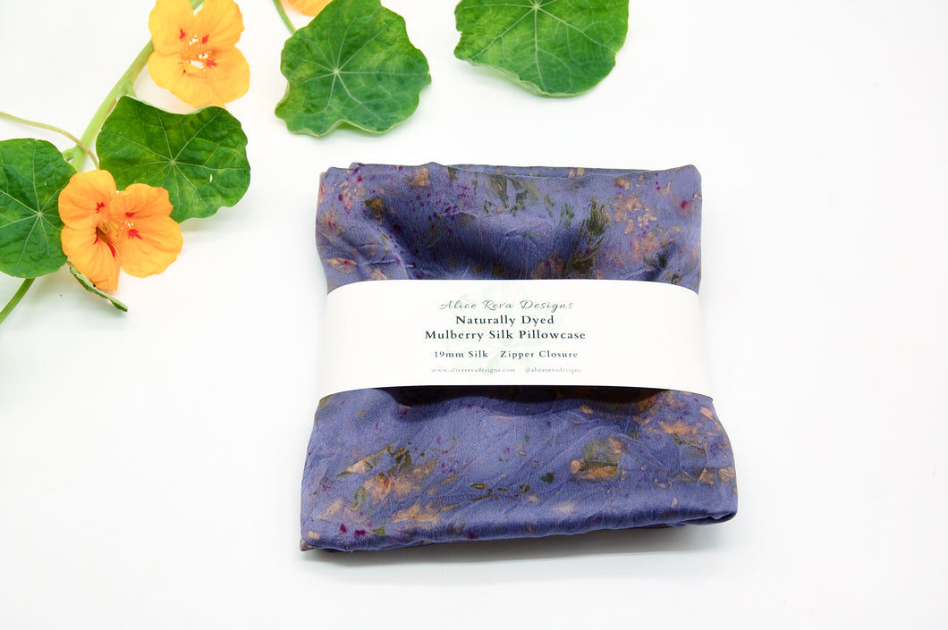 Botanically Dyed Mulberry Silk Pillowcase