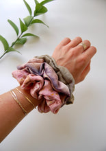Load image into Gallery viewer, Botanically Bundle Dyed Silk Scrunchies
