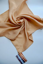 Load image into Gallery viewer, Botanically Dyed Silk Bandana - Habotai Silk
