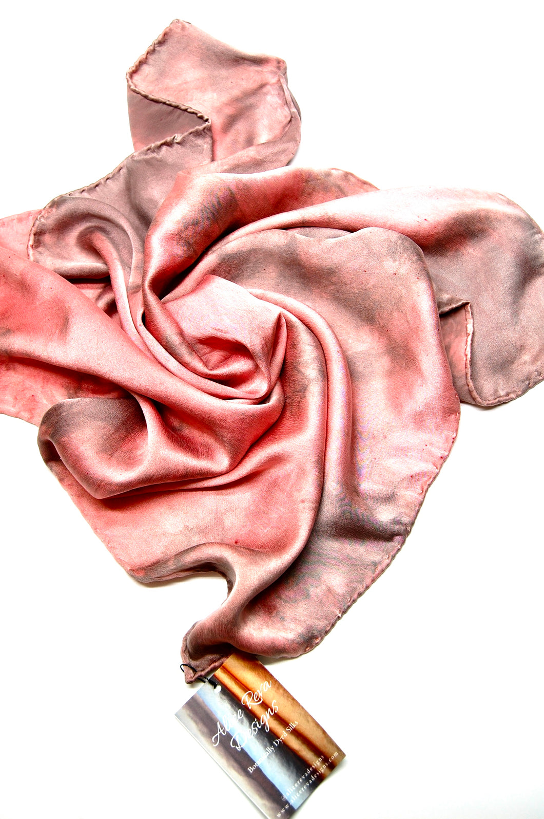 Botanically Dyed Silk Bandana - Charmeuse Silk