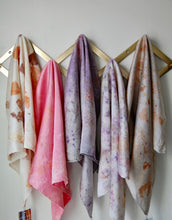 Load image into Gallery viewer, Botanically Dyed Silk Bandana - Habotai Silk
